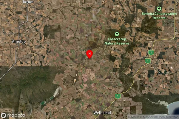 Monjebup,Western Australia Satellite Map