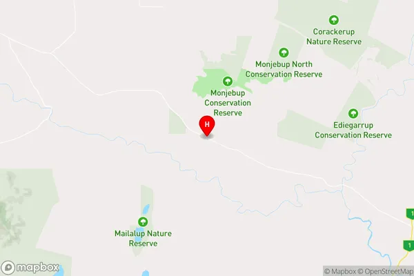 Monjebup,Western Australia Area Map