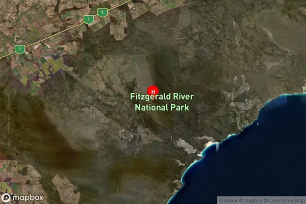 Fitzgerald River National Park,Western Australia Satellite Map