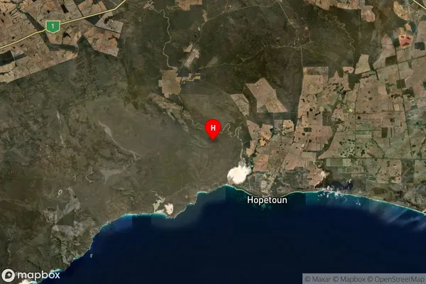 Hopetoun,Western Australia Satellite Map