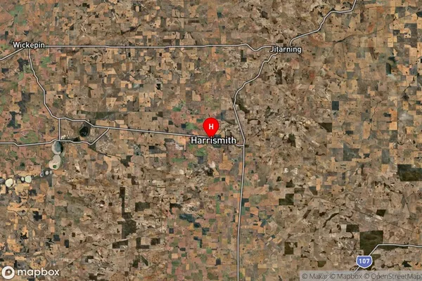 Harrismith,Western Australia Satellite Map