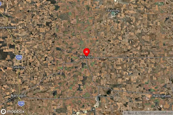 Wickepin,Western Australia Satellite Map