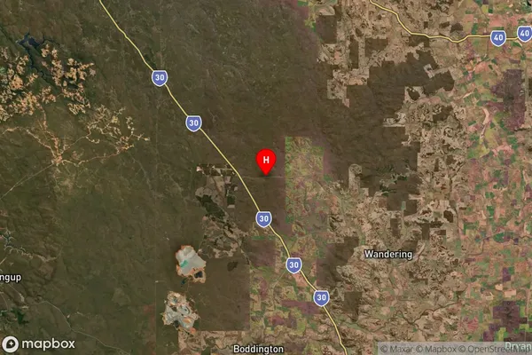 Bannister,Western Australia Satellite Map