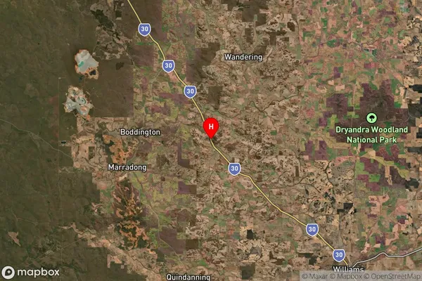 Crossman,Western Australia Satellite Map