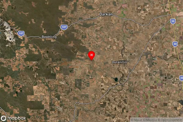 Cordering,Western Australia Satellite Map