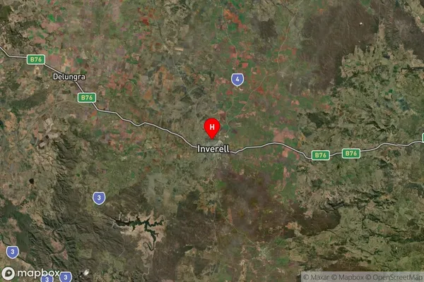 Inverell,New South Wales Satellite Map