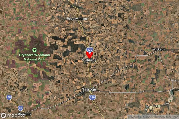 Cuballing,Western Australia Satellite Map