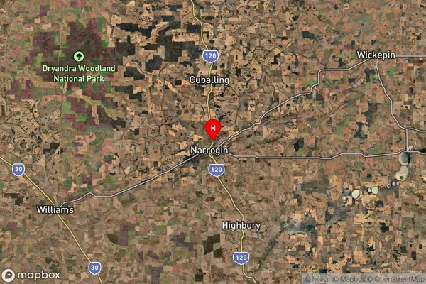 Hillside,Western Australia Satellite Map