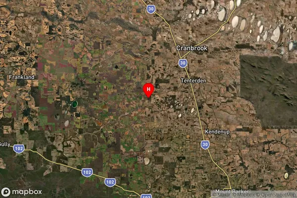 Tenterden,Western Australia Satellite Map