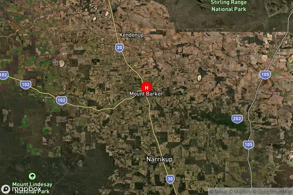 Mount Barker,Western Australia Satellite Map