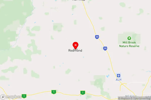 Redmond,Western Australia Area Map