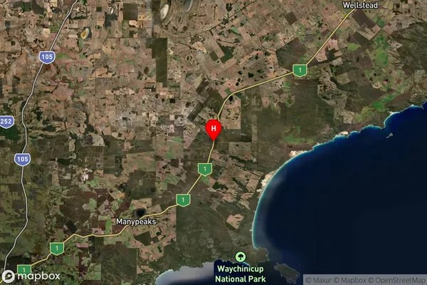Green Range,Western Australia Satellite Map