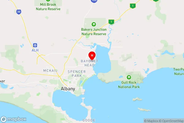 Bayonet Head,Western Australia Area Map