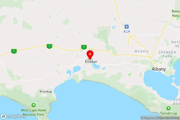 Elleker,Western Australia Area Map