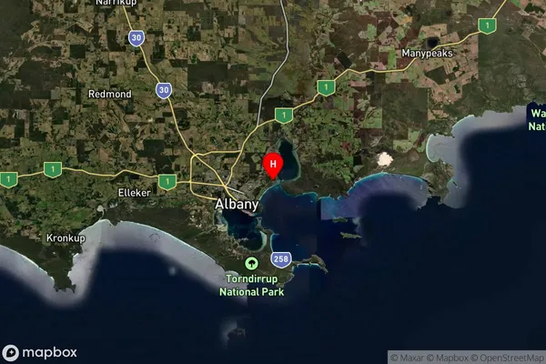 Emu Point,Western Australia Satellite Map