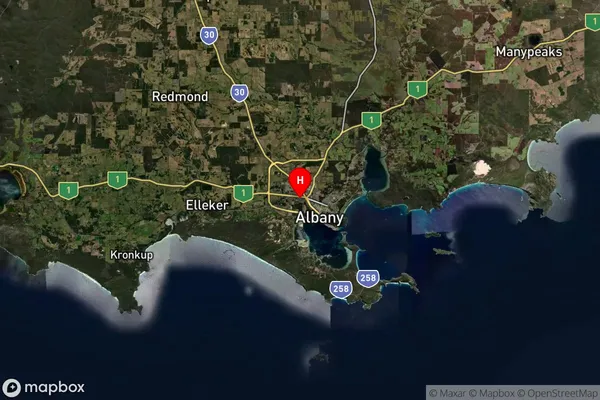 Lockyer,Western Australia Satellite Map