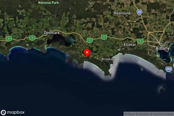 Lowlands,Western Australia Satellite Map