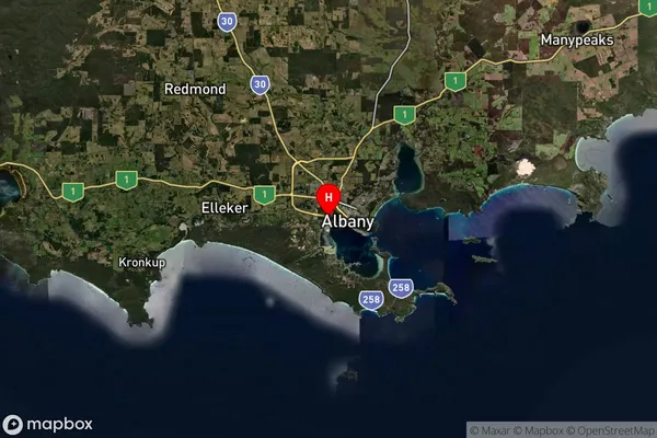 Mount Elphinstone,Western Australia Satellite Map