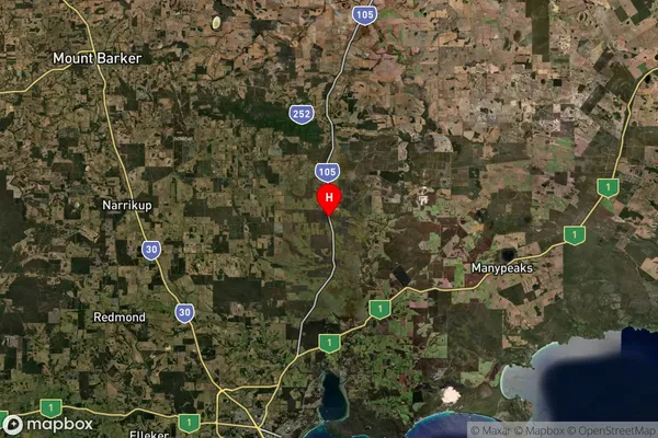 Napier,Western Australia Satellite Map
