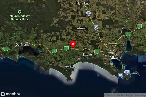 Torbay,Western Australia Satellite Map