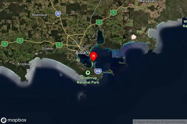 Vancouver Peninsula,Western Australia Satellite Map