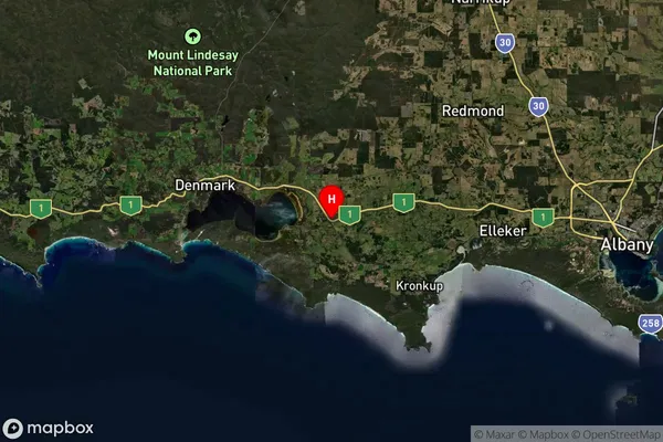 Youngs Siding,Western Australia Satellite Map