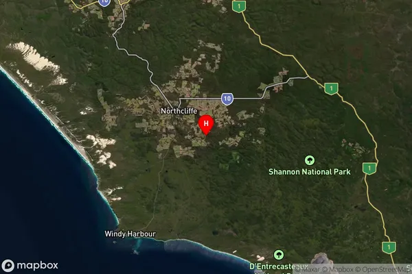Boorara Brook,Western Australia Satellite Map