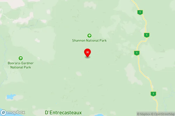 Shannon,Western Australia Area Map