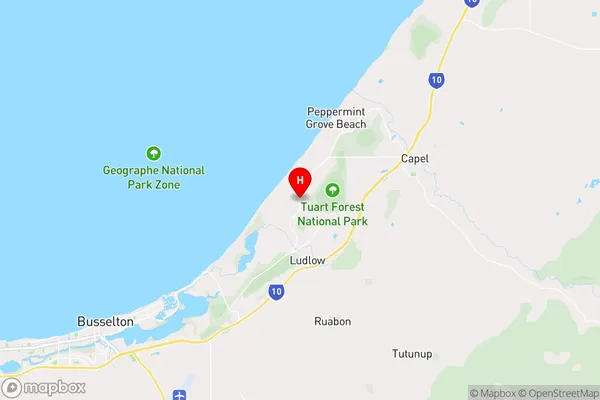 Forrest Beach,Western Australia Area Map