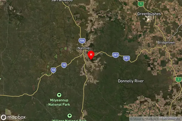 East Nannup,Western Australia Satellite Map