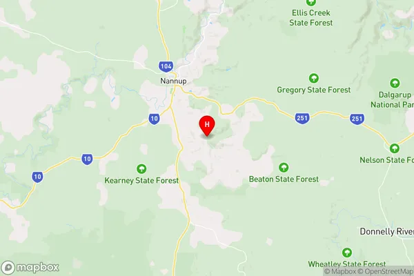 East Nannup,Western Australia Area Map