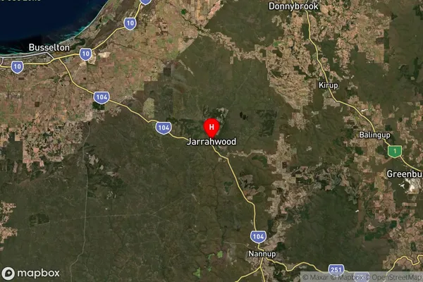 Jarrahwood,Western Australia Satellite Map