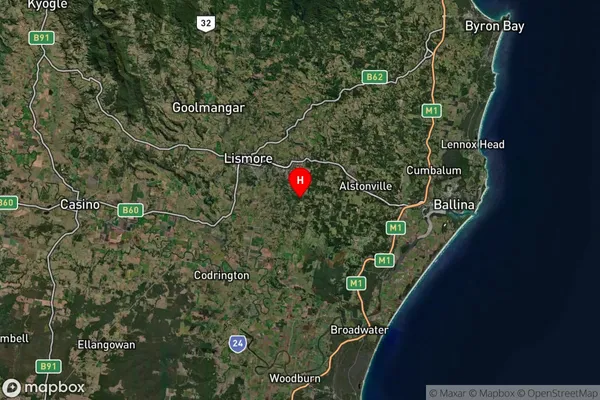 Tregeagle,New South Wales Satellite Map