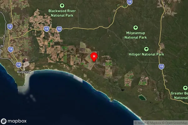 Scott River East,Western Australia Satellite Map