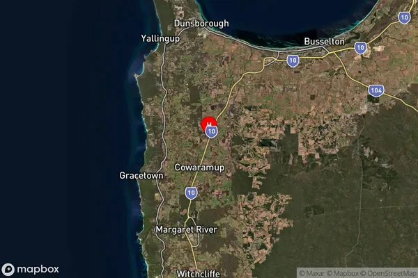Metricup,Western Australia Satellite Map