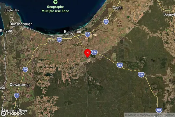 Sabina River,Western Australia Satellite Map