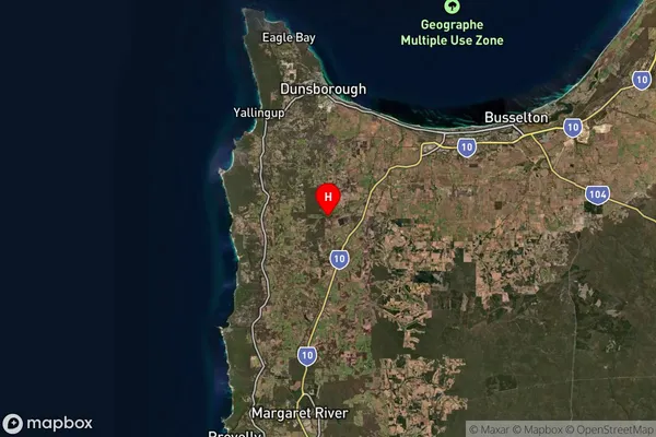 Yelverton,Western Australia Satellite Map