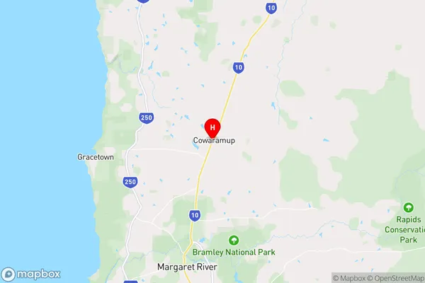 Cowaramup,Western Australia Area Map