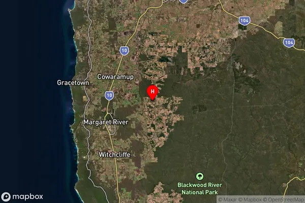 Osmington,Western Australia Satellite Map