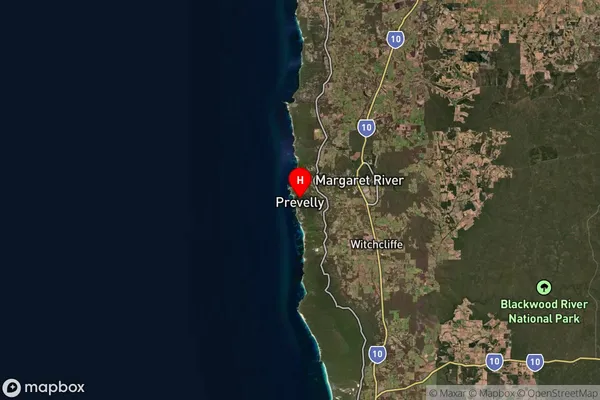 Prevelly,Western Australia Satellite Map