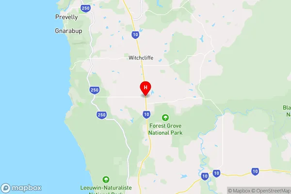 Forest Grove,Western Australia Area Map