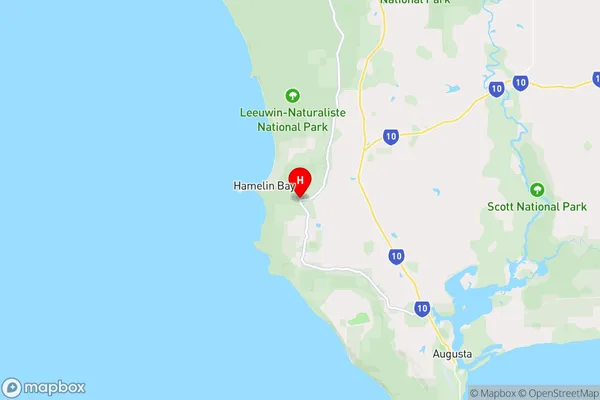 Hamelin Bay,Western Australia Area Map