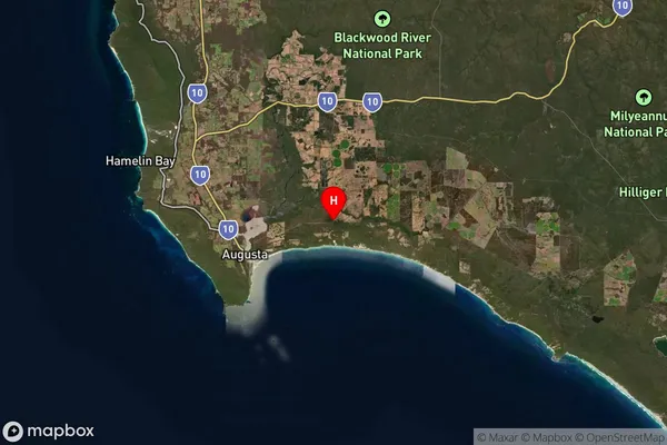 Scott River,Western Australia Satellite Map