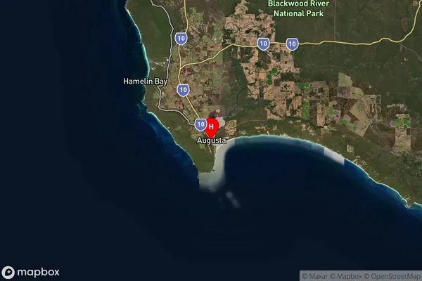 Augusta,Western Australia Satellite Map