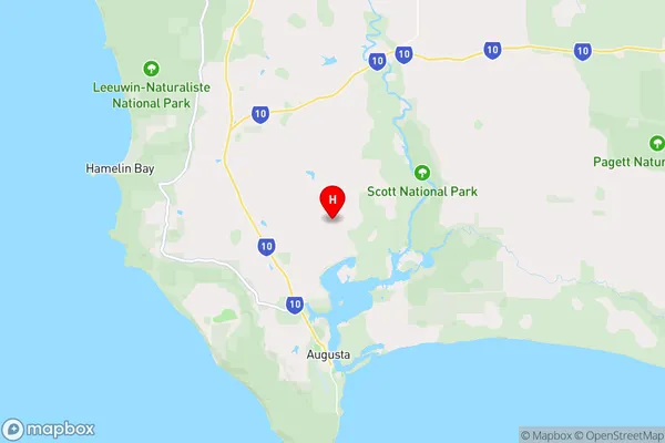 Kudardup,Western Australia Area Map