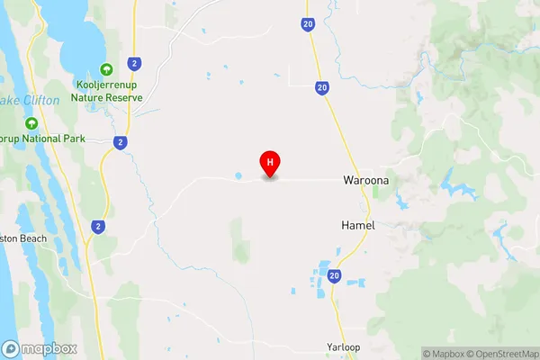 Waroona,Western Australia Area Map