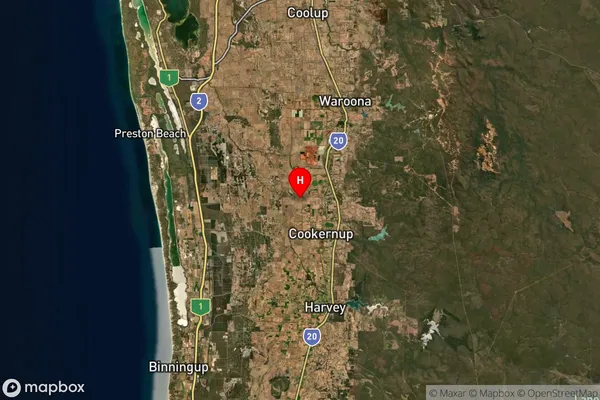 Yarloop,Western Australia Satellite Map