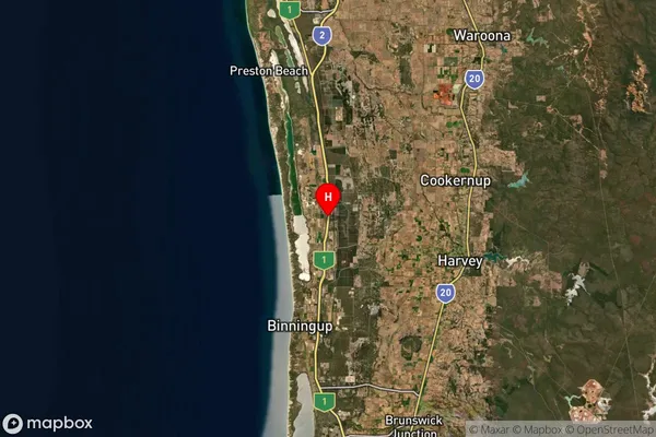 Myalup,Western Australia Satellite Map