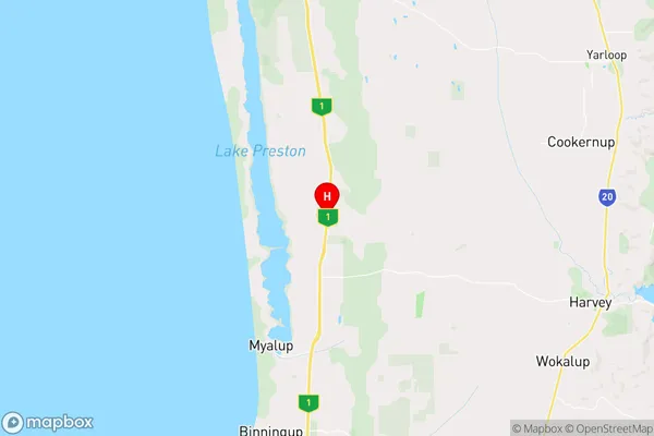 Myalup,Western Australia Area Map