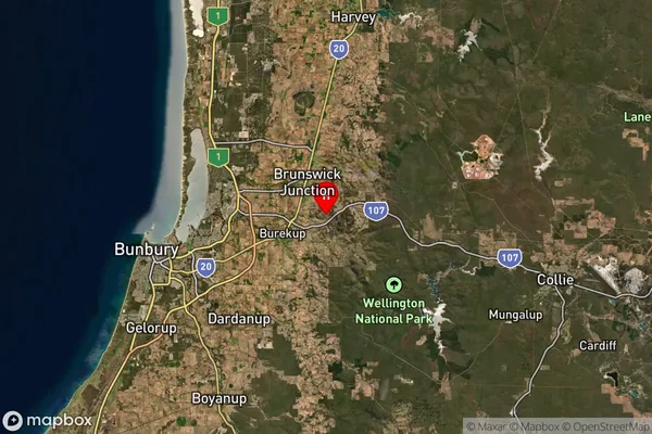 Roelands,Western Australia Satellite Map
